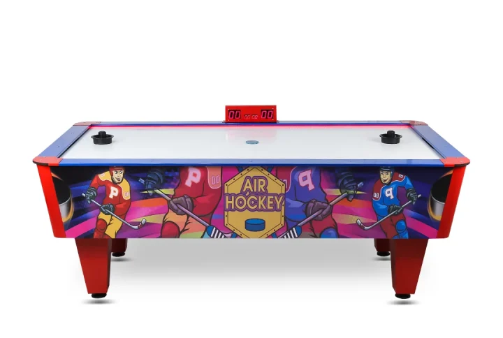 air hockey masası geniş model kırmızı