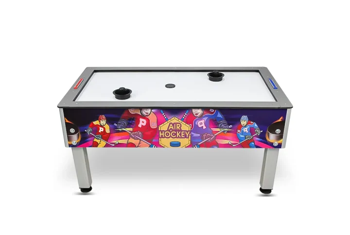 air hockey masası ön görünüm renkli model